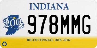 IN license plate 978MMG