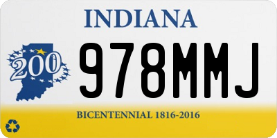 IN license plate 978MMJ