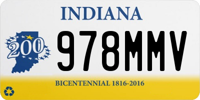 IN license plate 978MMV