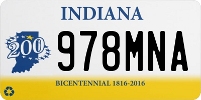 IN license plate 978MNA