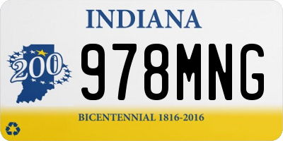 IN license plate 978MNG