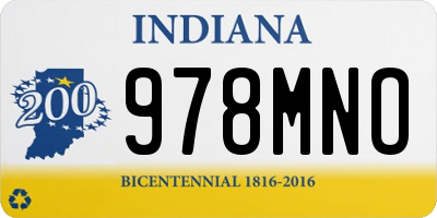 IN license plate 978MNO