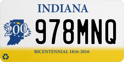 IN license plate 978MNQ