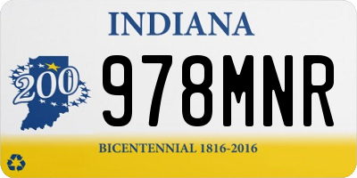 IN license plate 978MNR