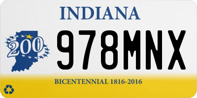 IN license plate 978MNX