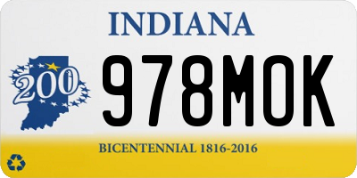 IN license plate 978MOK