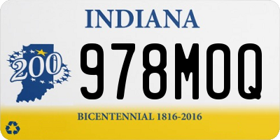 IN license plate 978MOQ