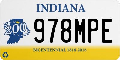IN license plate 978MPE