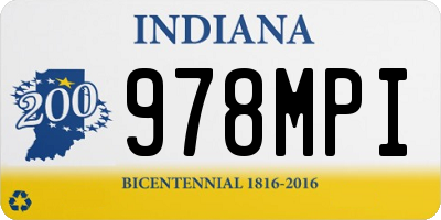 IN license plate 978MPI