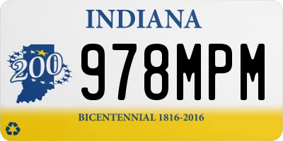 IN license plate 978MPM