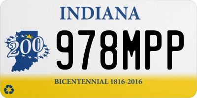 IN license plate 978MPP
