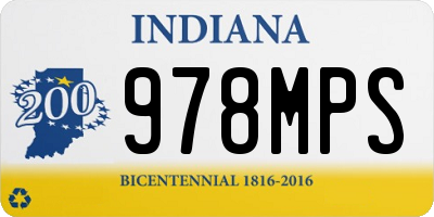 IN license plate 978MPS