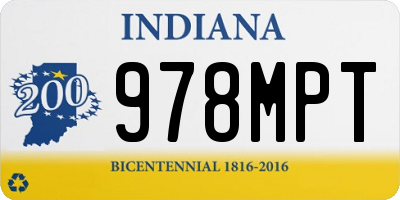 IN license plate 978MPT