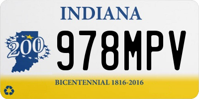 IN license plate 978MPV