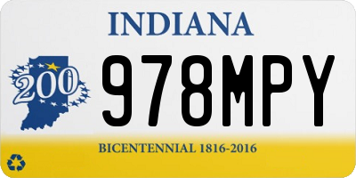 IN license plate 978MPY