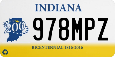 IN license plate 978MPZ