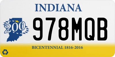 IN license plate 978MQB