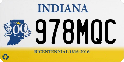 IN license plate 978MQC