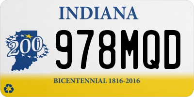 IN license plate 978MQD