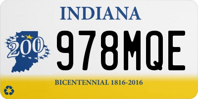 IN license plate 978MQE