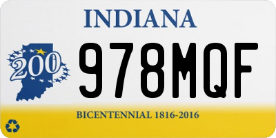 IN license plate 978MQF
