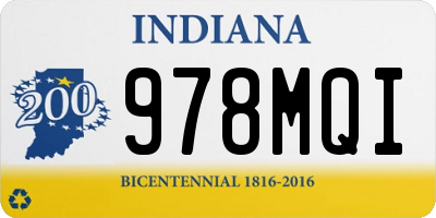 IN license plate 978MQI