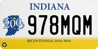IN license plate 978MQM