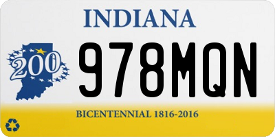 IN license plate 978MQN
