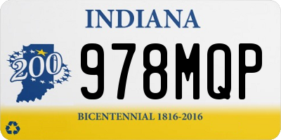 IN license plate 978MQP