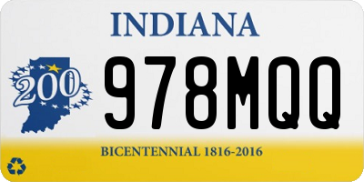 IN license plate 978MQQ