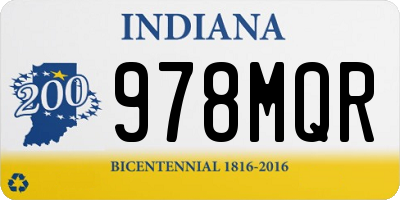IN license plate 978MQR