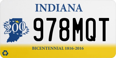 IN license plate 978MQT