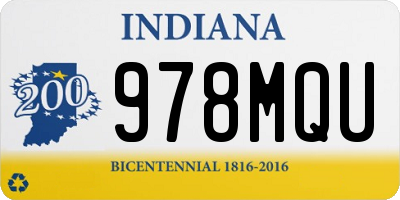 IN license plate 978MQU