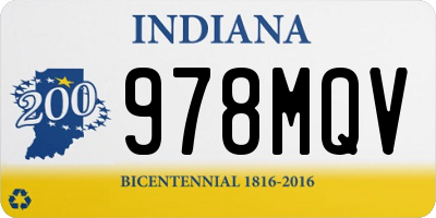 IN license plate 978MQV