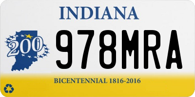 IN license plate 978MRA