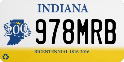 IN license plate 978MRB