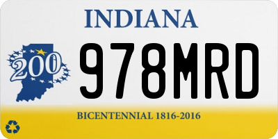IN license plate 978MRD