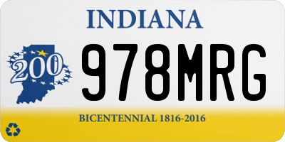 IN license plate 978MRG