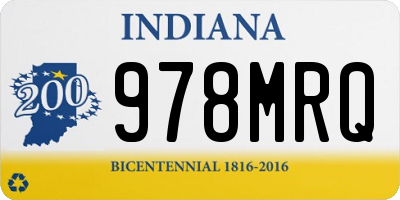IN license plate 978MRQ