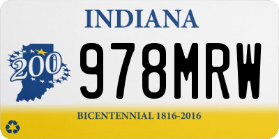 IN license plate 978MRW