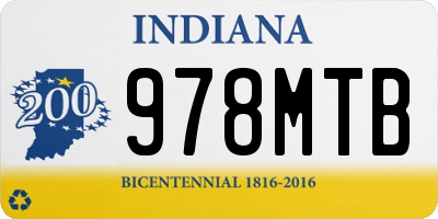 IN license plate 978MTB
