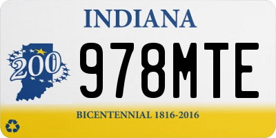 IN license plate 978MTE