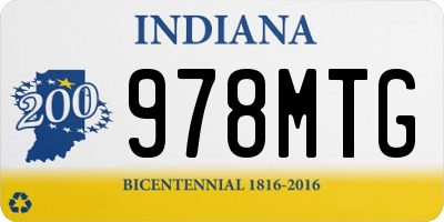 IN license plate 978MTG