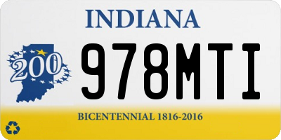 IN license plate 978MTI
