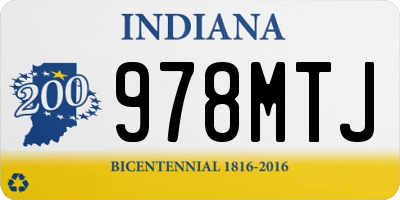 IN license plate 978MTJ