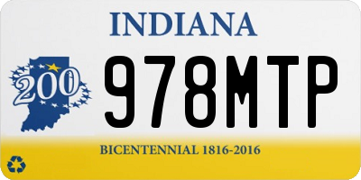 IN license plate 978MTP
