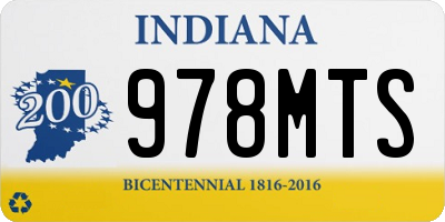 IN license plate 978MTS
