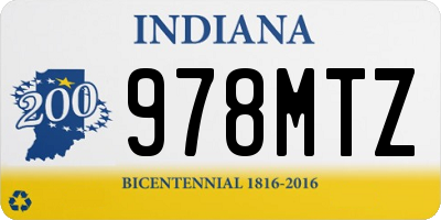 IN license plate 978MTZ