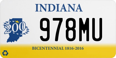 IN license plate 978MU