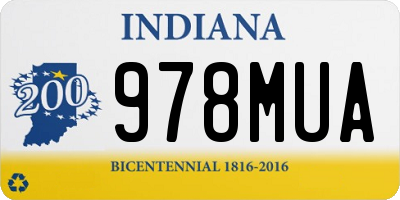 IN license plate 978MUA